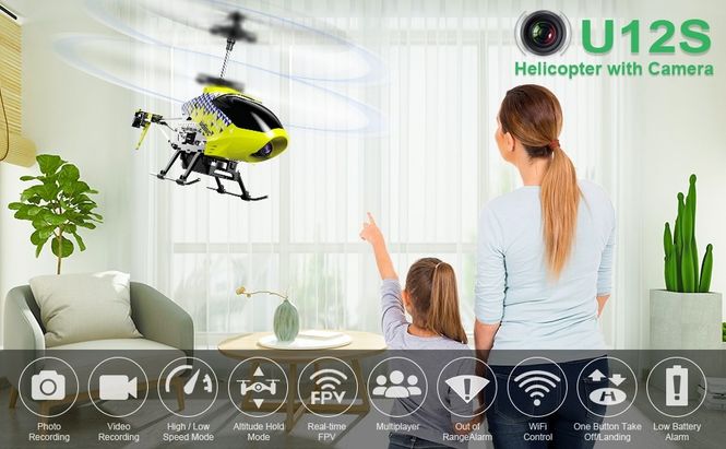 Hovedbilde UDI U12S Helikopter RTF - Yellow