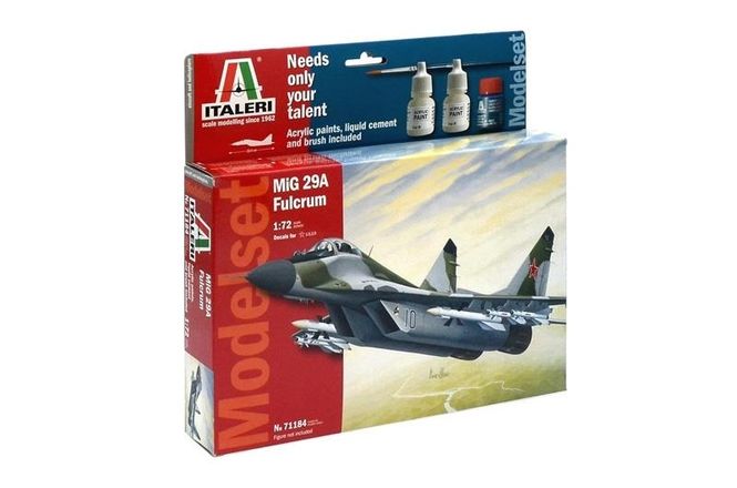 Hovedbilde Italeri Byggesett 1:72 MIG 29 m/lim og maling