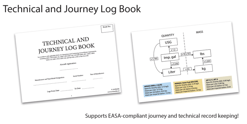Fartøyjournal (reisedagbok for luftfartøy)/Technical and Journey Log Book